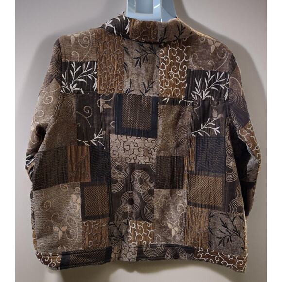 Breckenridge Women's Size 2X Tapestry Patchwork Vintage Button Up Jacket - Picture 2 of 7